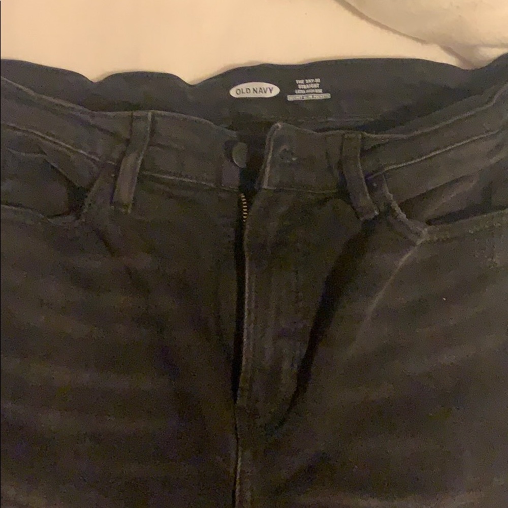 Old Navy Sky Hi Straight black jeans